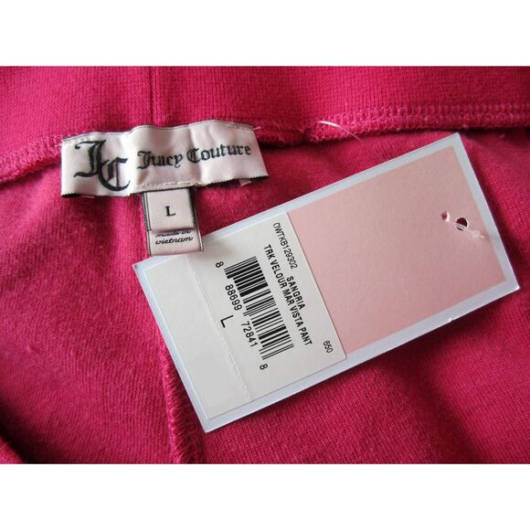 JUICY COUTURE NEW Y2K MAR VISTA SANGRIA Velour Drawstring Flare Jogger L - Picture 5 of 11